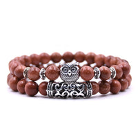 YIZIZAI Owl Bracelet Jewelry Stone Bracelets Men Women Pulseira Masculina Feminina Bileklik Pulseras Mujer Bijoux Armband set