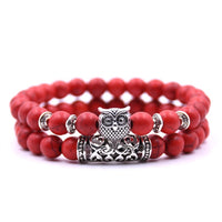 YIZIZAI Owl Bracelet Jewelry Stone Bracelets Men Women Pulseira Masculina Feminina Bileklik Pulseras Mujer Bijoux Armband set