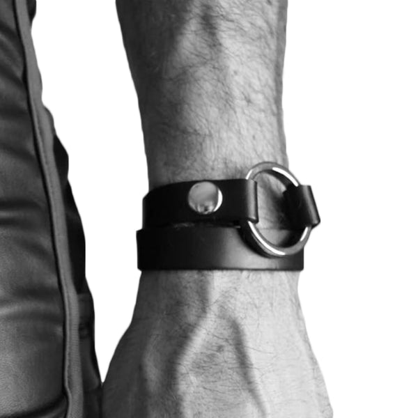 Wrist Bondage Leather Harness Men Armband Fetish Gay Gothic Punk Style Adjustable Bracelet BDSM Body Cage Cosplay Clubwear