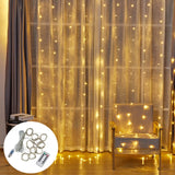 3M LED Fairy Lights Garland Led Festoon Curtain Lamp Remote Control USB Curtains String Lights Christmas Decoration for Home